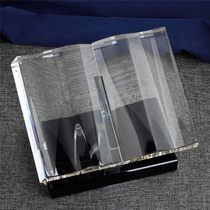 Crystal Book Model Custom Trophy School Anniversary Graduation Party Memorial Send Teacher Teachers Day lettering