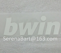 Re-engraved Real Madrid AC Milan black and white BWIN billboard football sponsor corsage