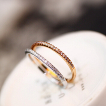 South Korea High quality ultra-fine drilling crystal ring joint small tail ring finger finger couple for the ring