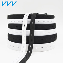 Adjustable elastic band with hole buttonhole Wide garment accessories Children pregnant women black and white pants Elastic elastic rubber band