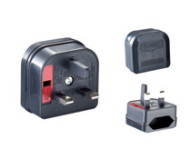Eurogauge Two round foot turns English gauge conversion plug 3A 5A13A BS-5732 with fuse conversion plug
