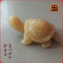 Natural Yellow Jade Turtle Longevity Tortoise Dragon Head Tortoise and Jade Jade Pendulum and Furnishing Home Furnishing