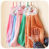 Kitchen thickening no oil no hair rag super absorbent towel dish towel hand towel hanging towel