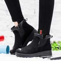FWC winter plus velvet cotton shoes female light warm non-slip anti-suede leather snowfield cotton shoes casual sports short boots women