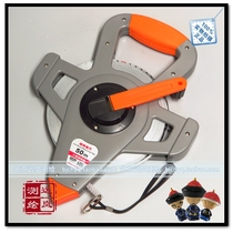 Tianjin Lishi steel tape measure 10 meters 50 meters 100m nylon coating waterproof and rust-proof triple speed Beijing total generation