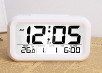 New temperature display smart alarm clock Big Display Smart Light clock mute alarm clock light induction clock