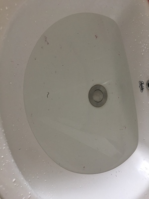 洗了好多遍.还是有黑毛毛