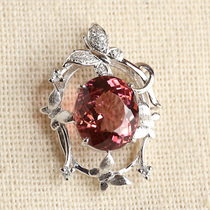 3 05 carat natural red Pendant Lady Pendant 18K Gold Diamond Studded Pendant Weight 2 02 gr