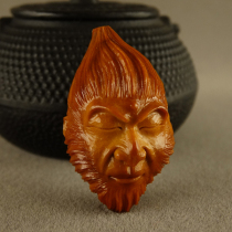 Yingfeng carving Fighting Buddha Qi bamboo core carving Su Gong new handmade olive walnut carving single seed text play