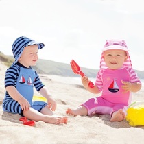 Foreign trade exports French baby baby and girl baby beach cap wide along the shade cap 0 - 4 years old pure cotton