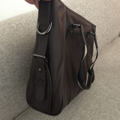 轩唯男士手提包男包真皮横款商务休闲公文包单肩包软皮牛皮斜挎包