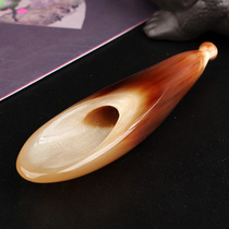 White Yak Horn Scraping Silo Facial Beauty Special Dialing Fascia Bar V Facial Eye Massage Point Acupoint Universal Scraping of the Face