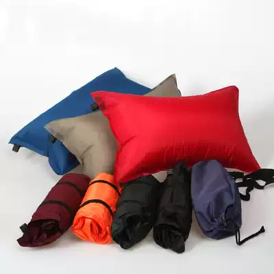 Automatic inflatable pillow Outdoor camping Portable travel pillow Pillow pillow pillow with storage bag