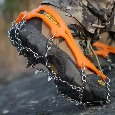 Outdoor stainless steel crampon 12 teeth non-slip shoe cover ice claw climbing snow anti-skid ice claw for men and women