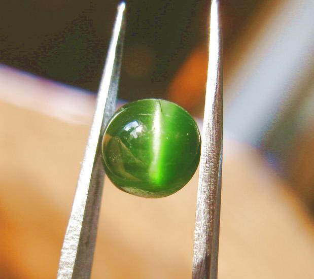 送证书天然正品透辉石猫眼彩色宝石裸石戒面1.1ct镶吊坠手链戒指