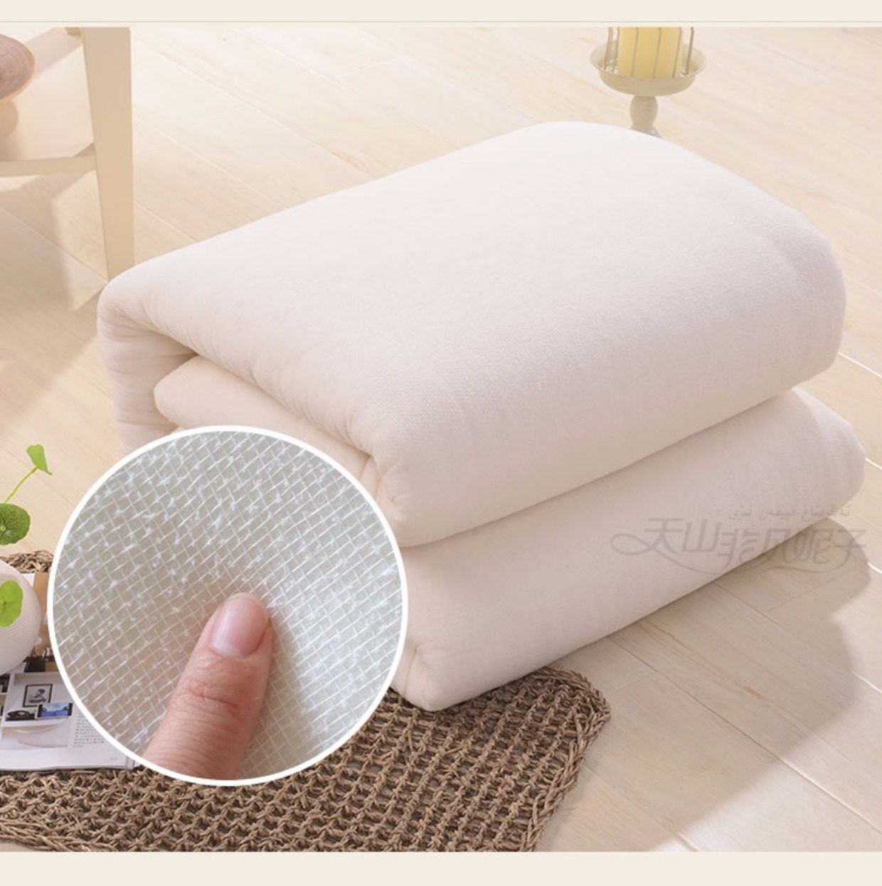 天山非凡妮子新疆棉被长绒棉花手工被芯棉絮褥子垫被单双人春秋被