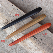 Lettering black sandalwood Red sandalwood Green sandalwood hairpin flat round drop resistant durable simple and generous Lus Mahogany