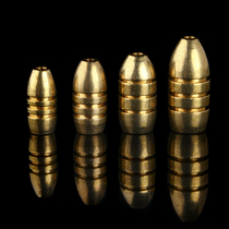 1 8g3 5g5g7g10g pure copper Dezhou fishing group soft bait crank hook counterweight Luya fishing group copper drop bullet copper