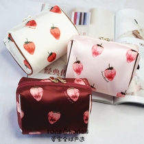 Japanese Strawberry Makeup Bag Girl Heart Travel Multifunction Cosmetics Cashier Bag Gp Jewelry Bag