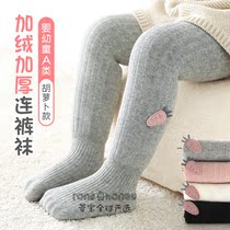 Japanese spot baby Even pants socks autumn winter thickened pure cotton large PP baby beat bottom pants gush girl conjoined socks