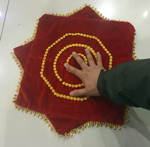 Velvet Red Yellow Green rose red rotating two people turn silk flower northeast Yangko professional sequin Dancing Handkerchief