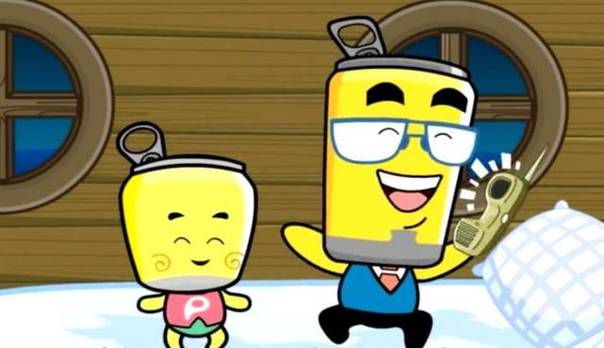 "的快乐易拉罐父子,在第一部的52集里经历了果园老家和垃圾海岛的闯荡