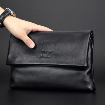 European and American fashion mens clutch leather 2021 new soft leather mens bag handbag envelope bag head layer cowhide clip bag