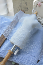 Lace accessories soft net bottom embroidery lace clothing cheongsam dress skirt accessories material Blue