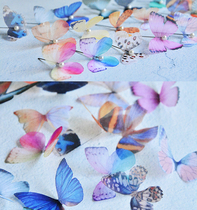 7 pieces of fairy air simulation color yarn butterfly flower piece DIY accessories wedding evening dress accessories