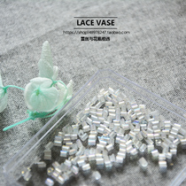 Pipe beads wedding dress loose beads accessories diy jewelry accessories beading material-transparent magic White 2 * 3mm