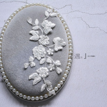 Wedding gauze stickers on flowers handmade DIY bride head jewelry material Silver Line car strands lace clothing accessories