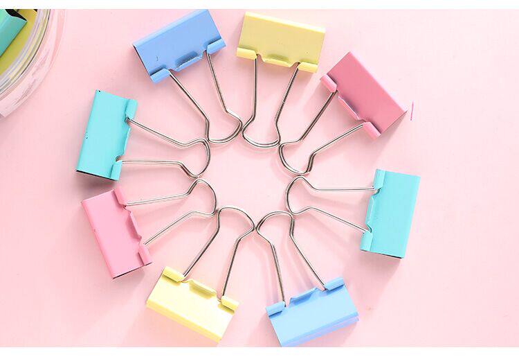 长尾夹大号文件彩色文具燕尾夹中号小夹子铁票夹票据金属试卷书夹