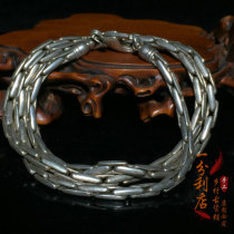 Antique Collection Old Silver Chain Characteristic Keel Chain Bracelet Mens Silver Jewelry 108 Buddha Beads Necklace Bracelet Womens Silver Jewelry