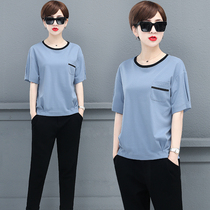 2022 New Short Sleeve T-shirt Women Pure Cotton Summer Loose Plus Size Women's Crewneck Bat Sleeve Tops T-shirt Fashion