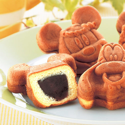 现货 日本人气迪斯尼米奇人形焼 传统糕点豆沙馅 一条4个_7折现价40元