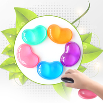 Mouse pad wrist hand support creative heart-shaped thickened cute girl silicone office pillow hand guard wrist pad wrist rest 3D palm support e-sports game animation cartoon pad wrist prevention mouse hand
