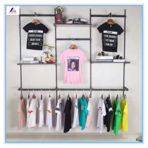 Clothing combination rack A- pillar ladder accessories front hanging side hanging paint white black display rack upper wall hanging clothes
