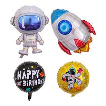 Baby birthday arrangement room party decoration boy modeling astronaut rocket astronaut cartoon balloon