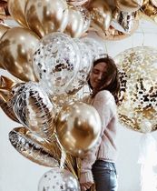 Golden balloon pearlescent imported metal Minghe thickened Balloon Birthday Party annual wedding ceremony decoration decoration