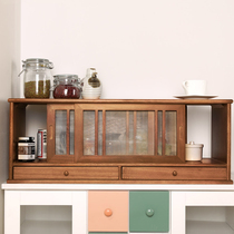 Yuemao solid wood small cupboard table insect proof solid wood bowl cabinet mini storage cupboard kitchen cabinet sideboard