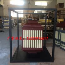 Chinese style characteristic wall lamp booked for bird cage-made art lamp Classical Chinese red stainless steel column head lamp courtyard lamp