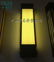 Featured Stripe Wall Lamp Booking Made Acrylic Chinese Pillar Lamp Commercial Exterior Wall Column Lamp Coffee Color Iron Art Lamp