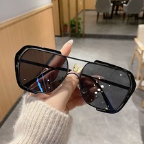 Japans new big frame sunglasses anti-ultraviolet retro sunshade round face with slim windproof driving sunglasses