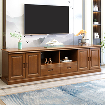 Chinese solid wood TV cabinet Composition wall cabinet Living room Bedroom 1 6 m 1 8M Two meters plus high section storage short cabinet