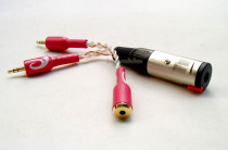 Pure silver 3 5 male-3 5 female adapter cable 3 5 male-6 35 female earphone adapter cable