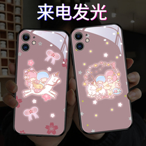 Suitable for iphone11promax phone case Apple x luminous iphonex dream 13pro glass max personality iphonexr voice control 7PU