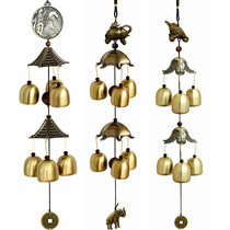 2 layers 6 bells wind chimes hanging door decoration Yunnan Lijiang idyllic wind water Bell creative metal copper wind chimes