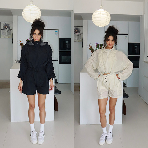 Akiyo Studio European and American Sports Suit Women 's Hooded Sweatshirt 코트 반바지 캐주얼 정장 Akiyo Studio European and American Sports Suit Women 's Hooded Sweatshirt 코트 반바지 캐주얼 정장