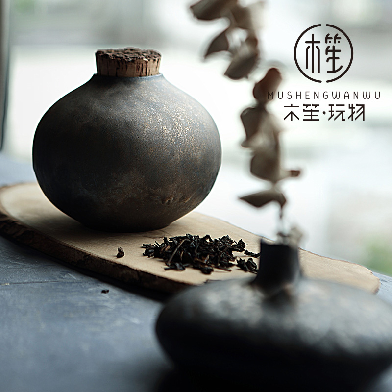 Japanese ceramic tea pot home fashion move puer tea storage tanks to restore ancient ways creative mini express seal pot