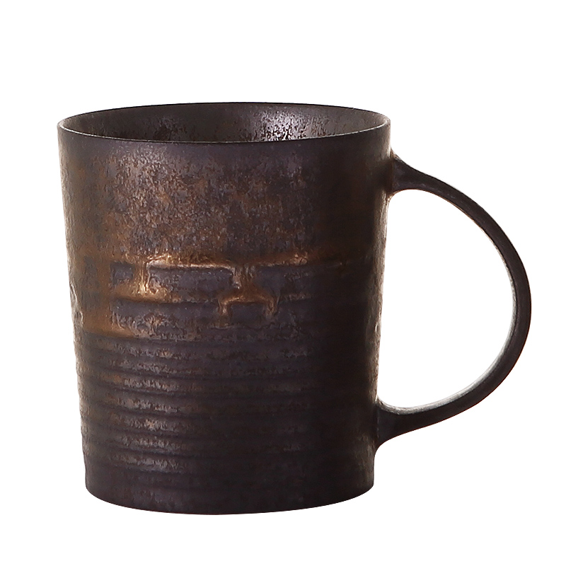 Japanese ceramic mugs move household retro art glass creative individual cup gold glaze glass office